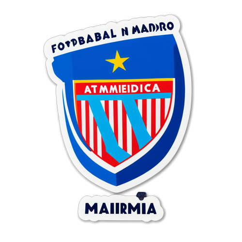 Sticker cu un peisaj mediteranean și stadionul Atlético Madrid