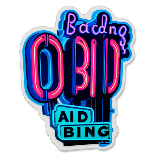 Bada Bing Neon Işıklar Sticker'ı