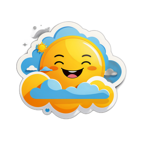 Design ensoleillé avec un soleil souriant