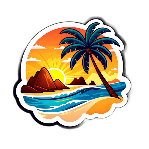 Praia em Macaé ao Pôr do Sol