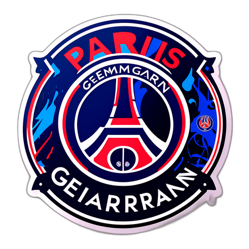 Chic logo Paris Saint-Germain ve graffiti stylu