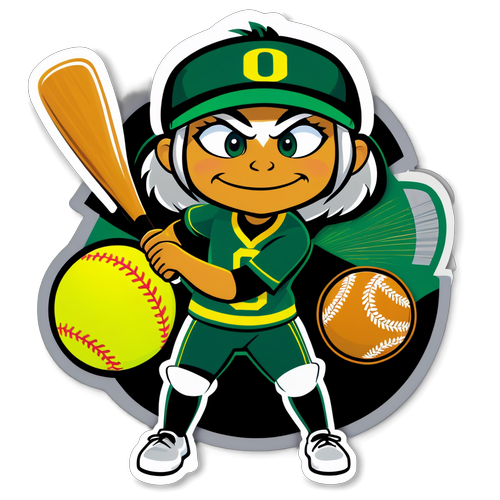 Oregon Softball Team Celebration Sticker