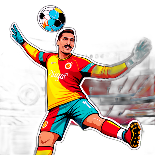 Galatasaray Forması Giyen Kaleci Sticker