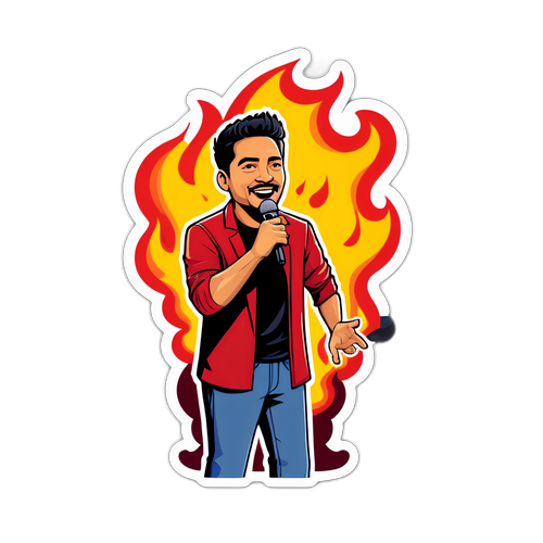 Στικέρ του Πυρός Δίμα σε Stand-Up