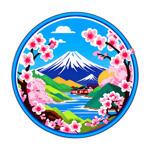 福島県の美しい風景ステッカー