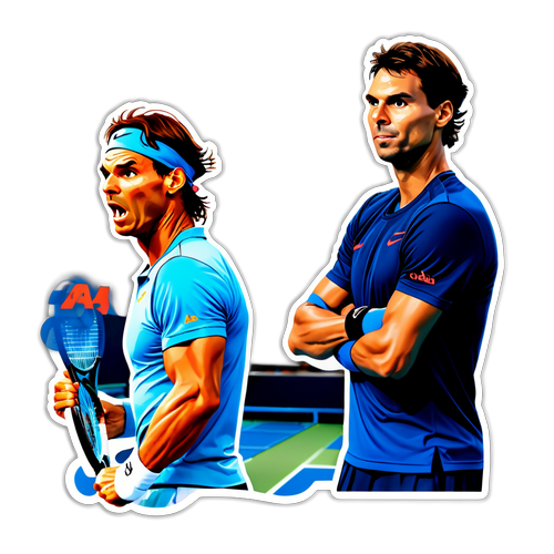 Tennislegendes: Nadal, Alcaraz en Djokovic in Actie