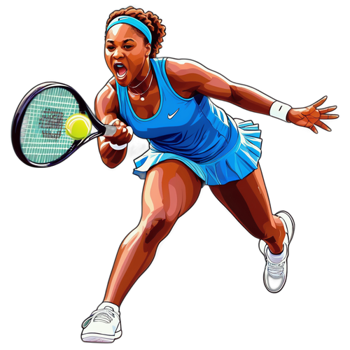 Sticker af Taylor Townsend i aktion