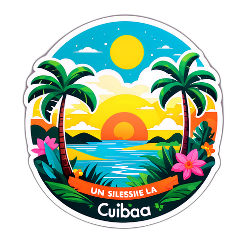 Stiker Pemandangan Alami Cuiabá