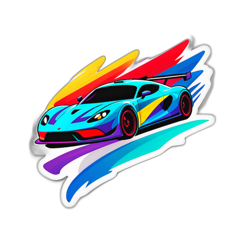 रैपिडो कार रेसिंग स्टिकर