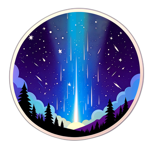 Geminid Meteor Yağmuru Gece Gökyüzü