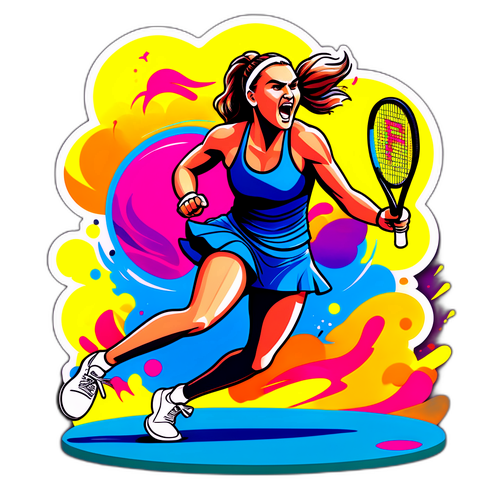 Sticker ni Aryna Sabalenka sa Tennis Court
