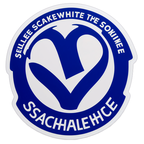 Aufkleber mit dem Schalke-Logo und dem Slogan „Blau und weiß, wie die Liebe einmal war“