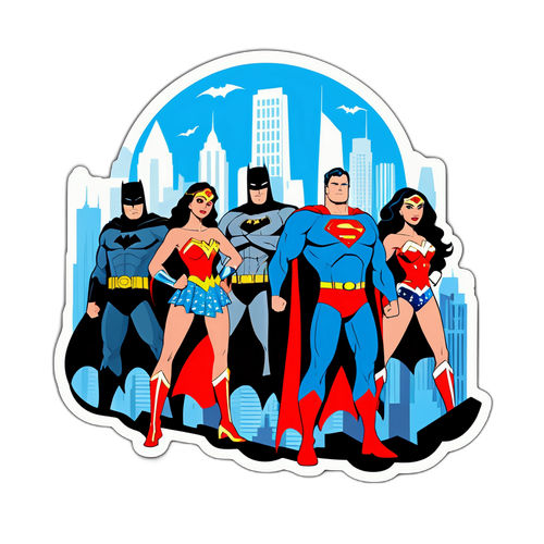 Justice League Heroes Sticker