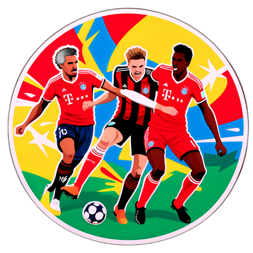 Flamengo ja Bayern pelaajat kentällä