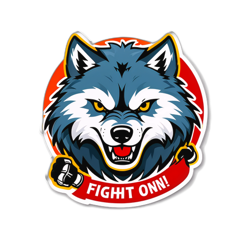 灰狼與戰士主題貼紙