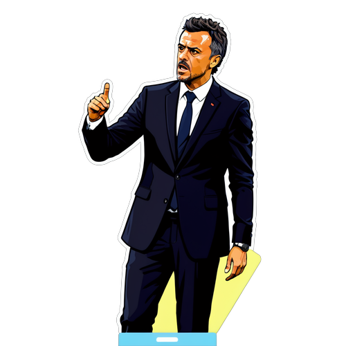 Autocolant minimalist cu Luis Enrique