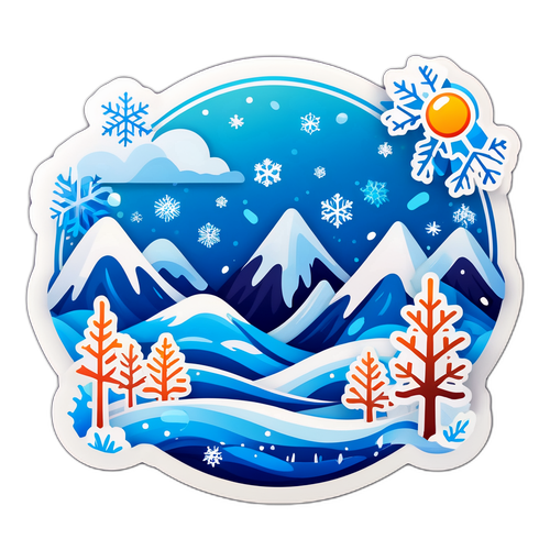 寒潮主题贴纸