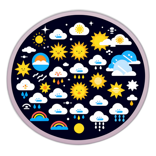 서울의 다양한 날씨를 표현한 스티커