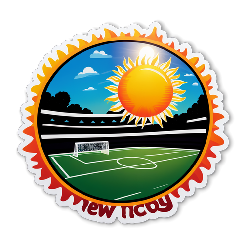 ¡Un Nuevo Día, Una Nueva Victoria! La Inspiring Historia Detrás de Este Sticker del Amanecer en el Campo de Fútbol