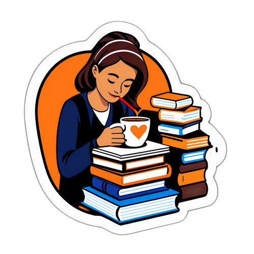 Adele de Estudo com Café e Livros