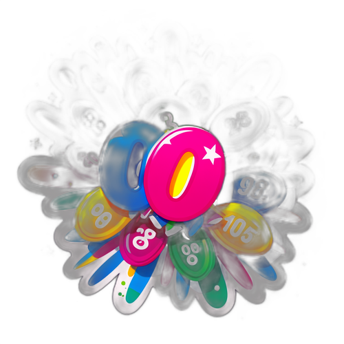 Makulay na Sticker ng Lottery Results