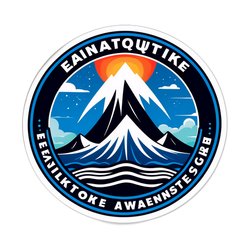 Deprem Farkındalığı Sticker Tasarımı