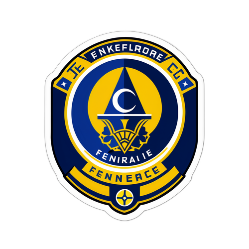 Autocolant Fenerbahçe cu un fundal urban dinamic