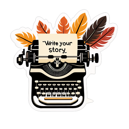 Unlock Your Creativity: The Inspirational Sticker That Says 'Write Your Story'!