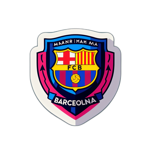 Vibrant Inter Miami and Barcelona Logo Merge
