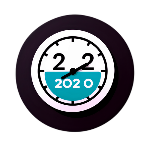 Adesivo 20:20 com ícones de relógio