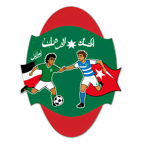 Sticker ya Mechi ya Soka ya Saudi Arabia dhidi ya Jordan