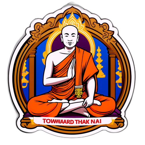 สติ๊กเกอร์รูปอดีตนายตำรวจใหญ่ในพระอุโบสถ