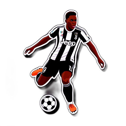Adesivo a tema calcio con silhouette di Lookman