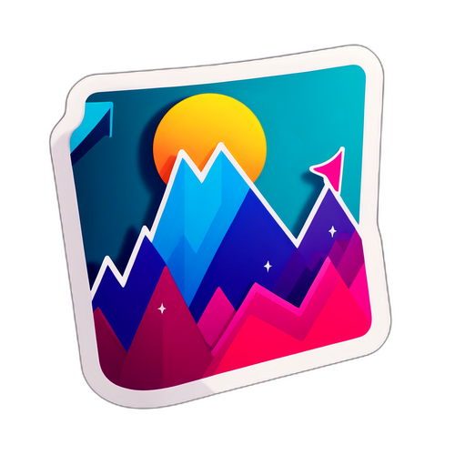 株価上昇を象徴するグラフデザイン