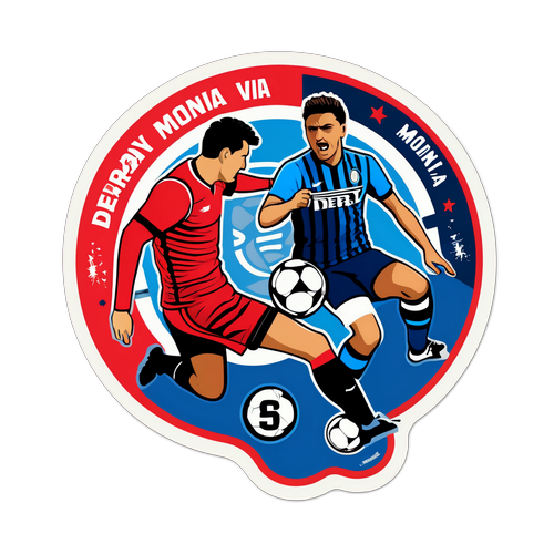Design nálepky pro derby Monza vs Inter