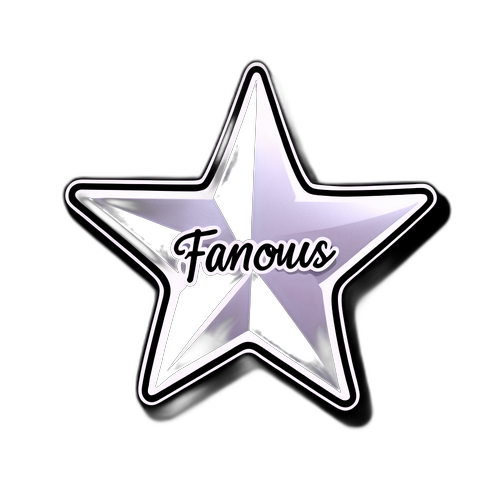 Sticker met een zilveren ster en "Famous Talent"