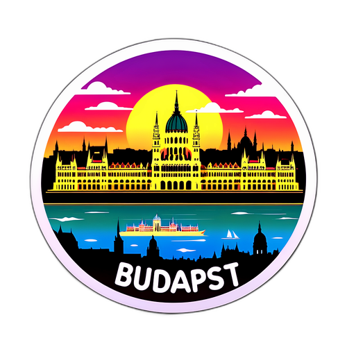 Budapest Skyline ved Solnedgang