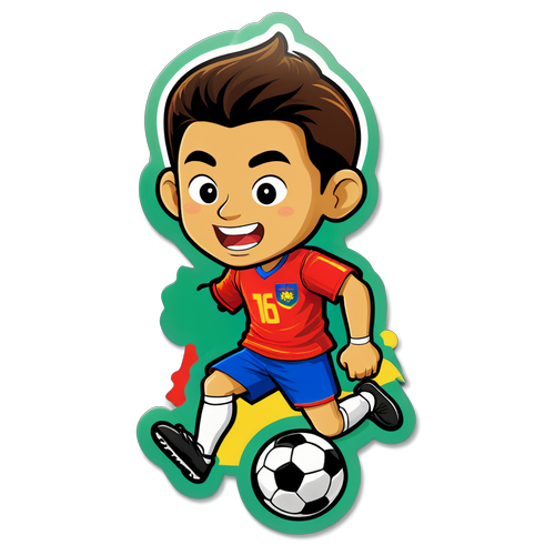 Stiker Pertandingan Sepak Bola Myanmar vs Laos