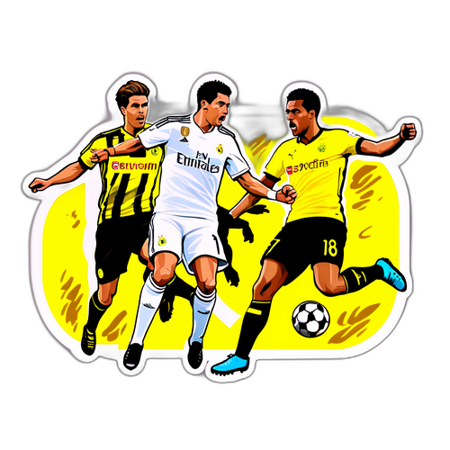 Stiker Pertandingan Madrid vs Dortmund