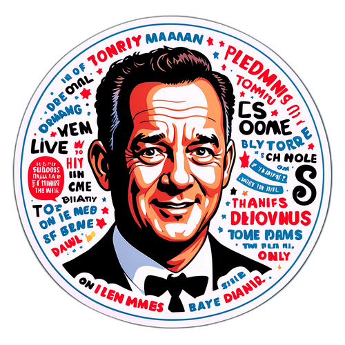 Design Giocoso di Tom Hanks con Citazioni Famose