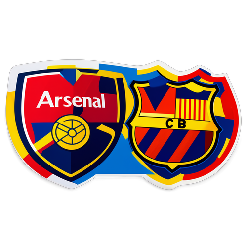 Kibandiko cha Mechi ya Arsenal dhidi ya Barcelona
