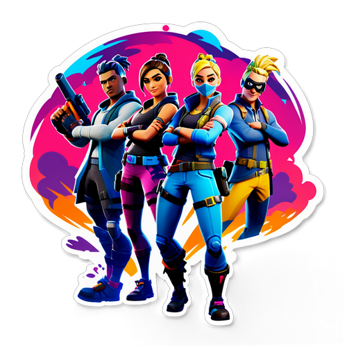 Fortnite Helden in action: Das epischste Sticker-Design, das Du je gesehen hast!