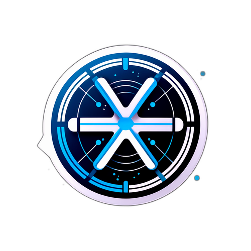 Futurystyczne logo XRP w cyfrowym tle sieciowym