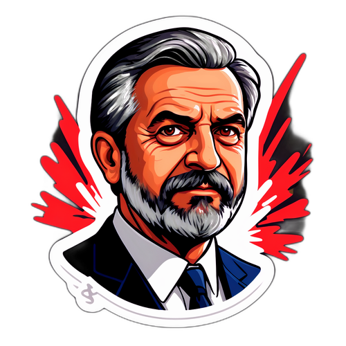 A adesivo de Hugo Motta em um debate