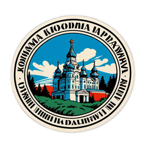 Ретро версия наклейки в классическом стиле газеты "Комсомольская правда"