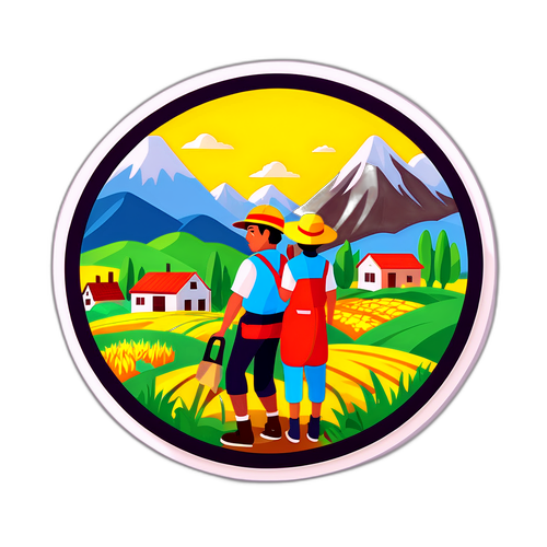 乡村生活的贴纸