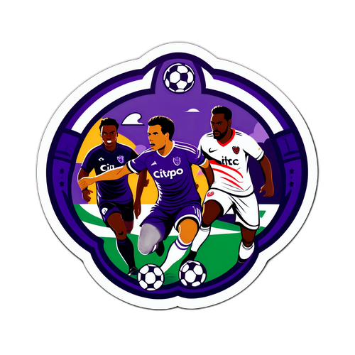 Ilustración de un partido de fútbol entre Orlando City y Cincinnati