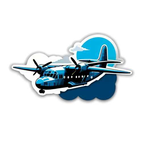 Стикер с иллюстрацией АН-2 в полете
