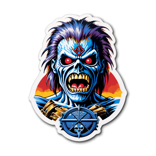 Kultowy Rock w Twoim Wydaniu! Odkryj Sticker z Logo i Okładkami Iron Maiden!