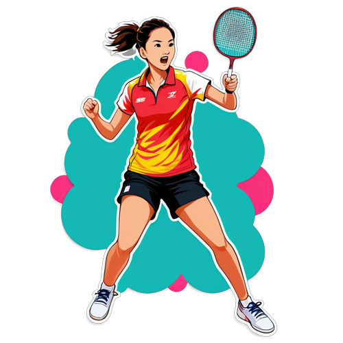 Sticker Goh Sze Fei Di Gelanggang Badminton